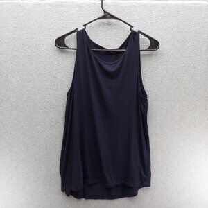 Paradis Womens Sleeveless Navy Blue Tank Top L